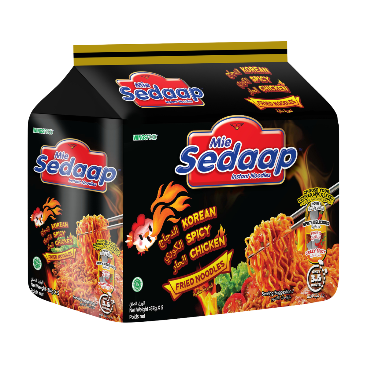 Mie Sedaap Korean Spicy Chicken Ramen - 5pk