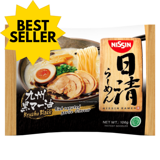 Nissin Kyushu Black Roasted Garlic Ramen Box