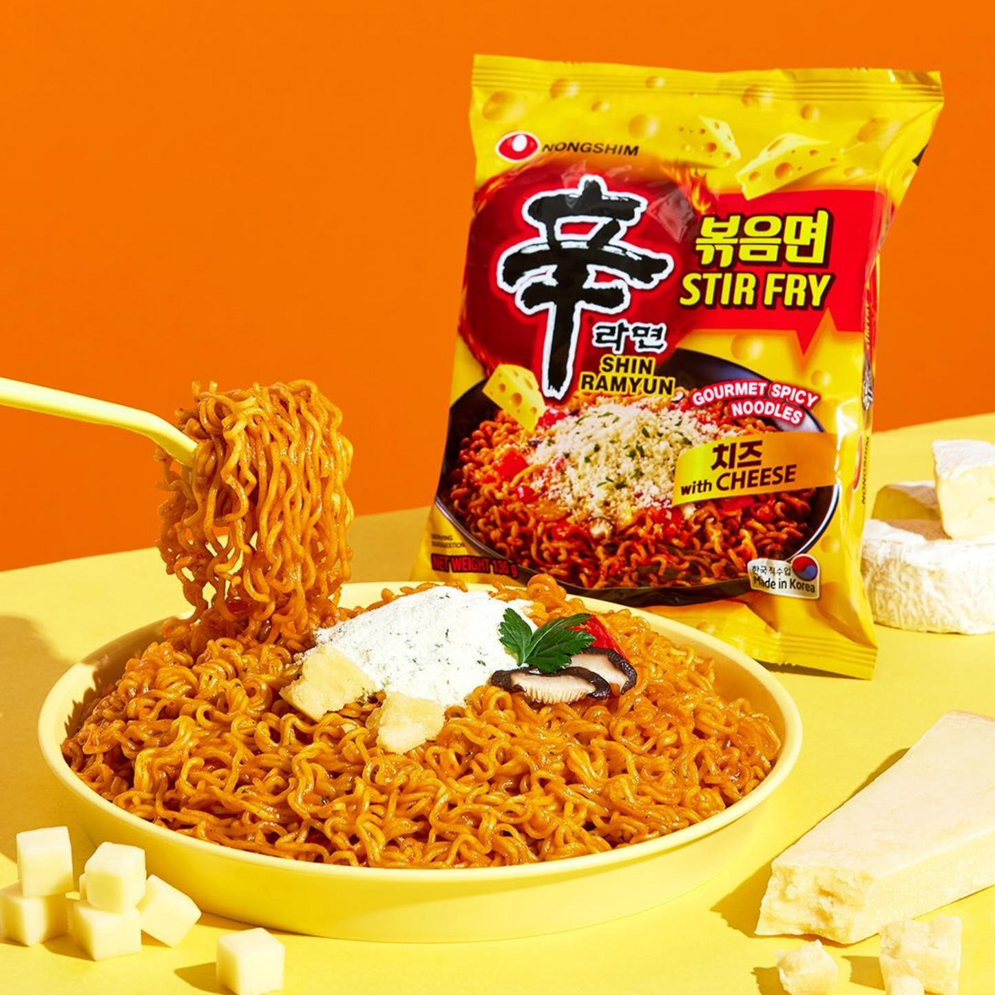 Nongshim Shin Ramyun With Cheese Stir Fry Ramen