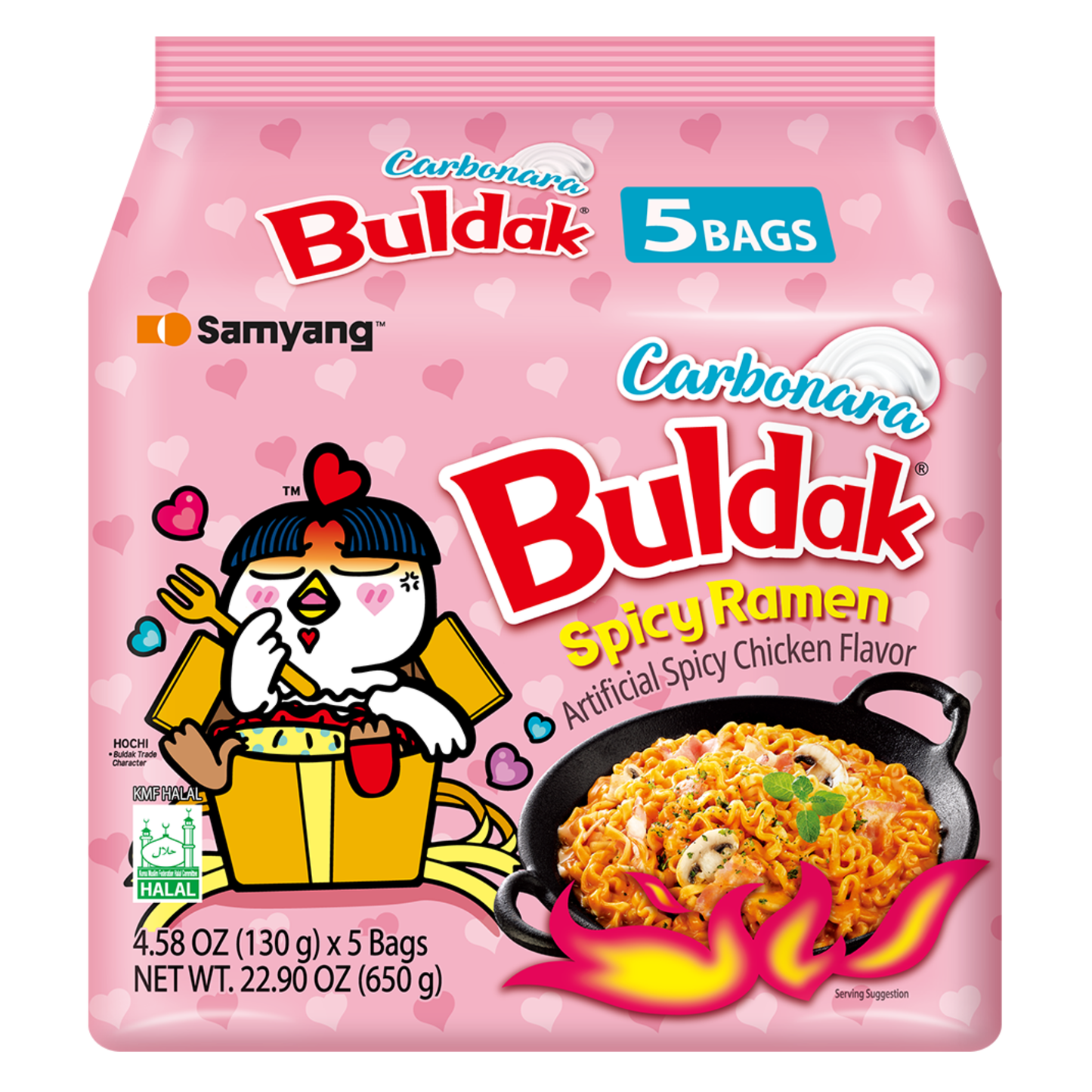 Samyang Carbonara Buldak Hot Chicken Ramen - 5pk