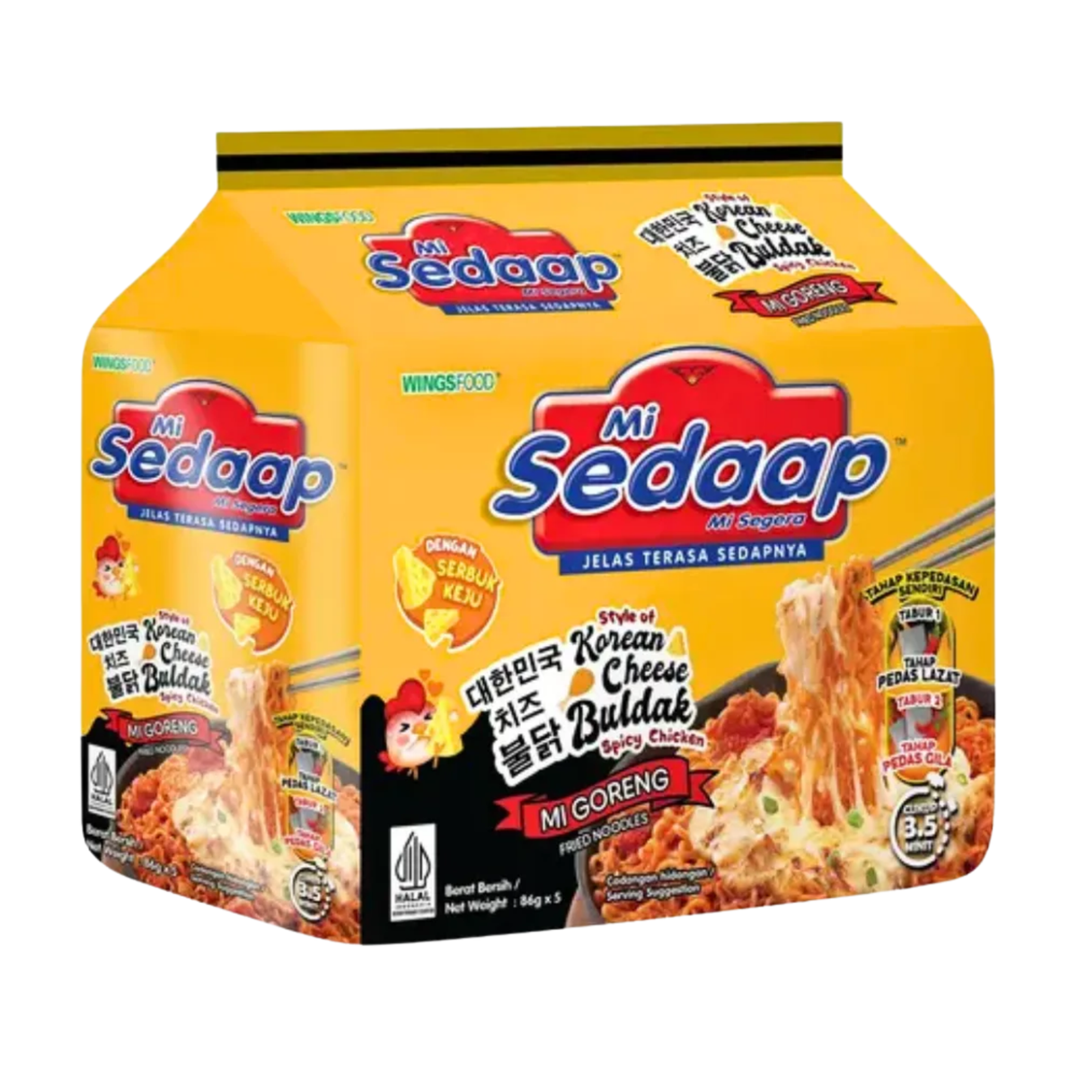 Mie Sedaap Korean Cheese Buldak Spicy Chicken Ramen - 5pk