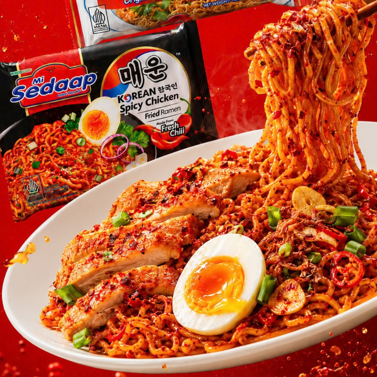 Mie Sedaap Korean Spicy Chicken Ramen
