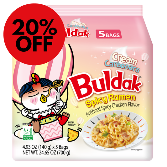 Samyang Cream Carbonara Buldak Hot Chicken Ramen - 5pk