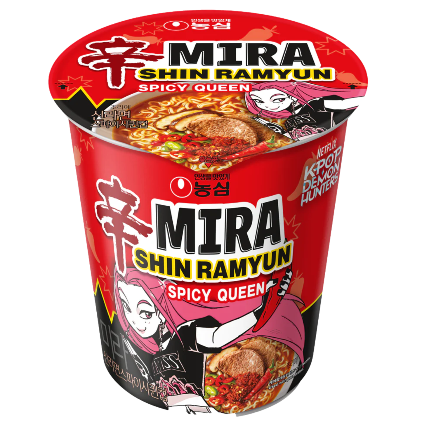 *Limited Edition* KPop Demon Hunters - Nongshim Shin Mira Spicy Queen Ramen Cup