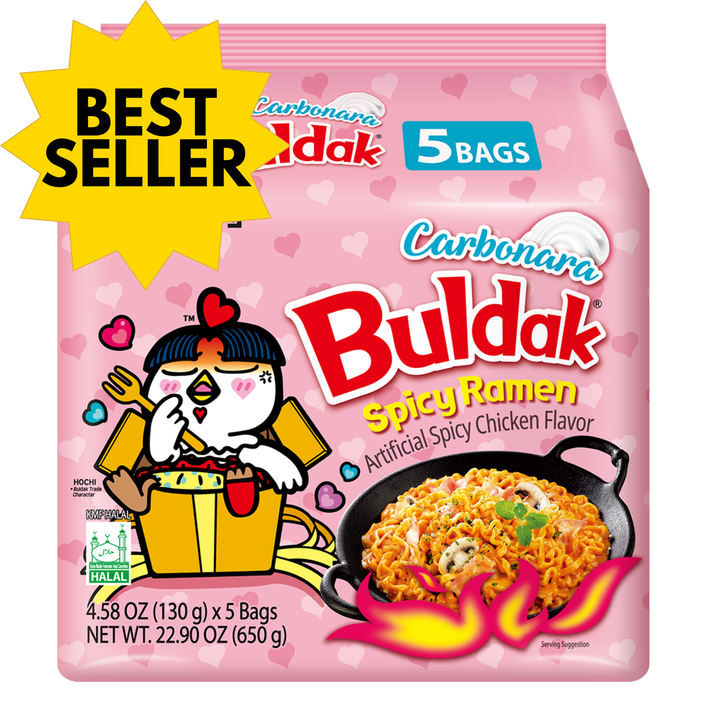 Samyang Carbonara Buldak Hot Chicken Ramen - 5pk