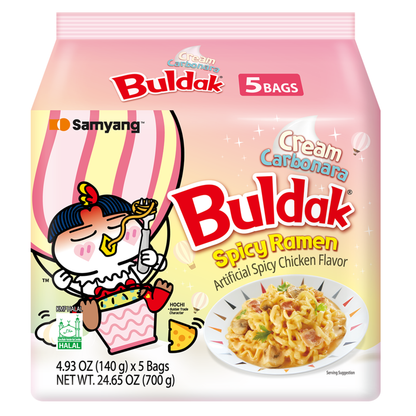 Samyang Cream Carbonara Buldak Hot Chicken Ramen - 5pk