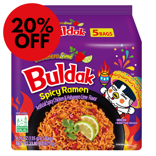 Samyang Habanero Lime Buldak Hot Chicken Ramen - 5pk