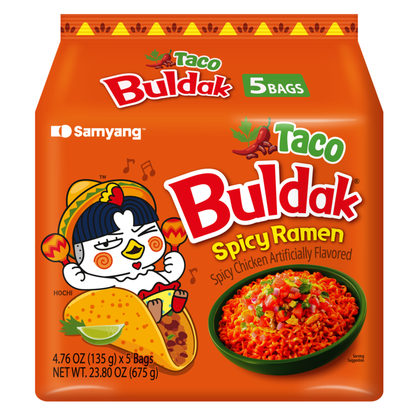 Samyang Taco Buldak Hot Chicken Ramen - 5pk